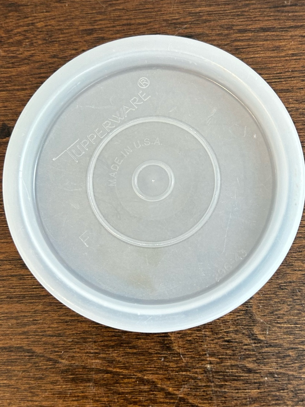 Tupperware #296 F Sheer Replacement Lid Fits #115, 1251, & 1320 Tumblers *Read*